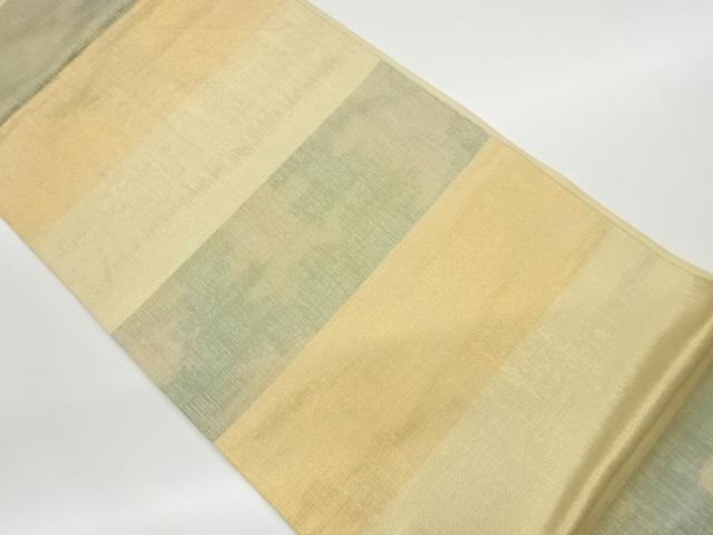 引箔横段模様織出し袋帯